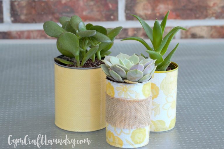 Easy Decoupage Succulent Planters