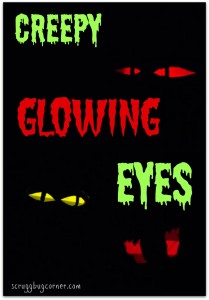 Creepy Glowing Eyes: Easy Halloween Kids Craft