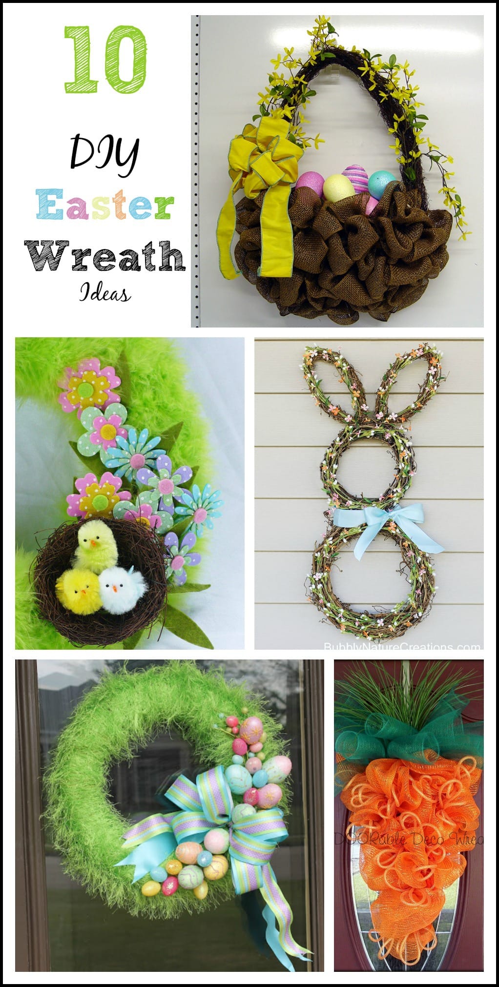 10 DIY Easter Wreath Ideas, DIY Easter Wreath