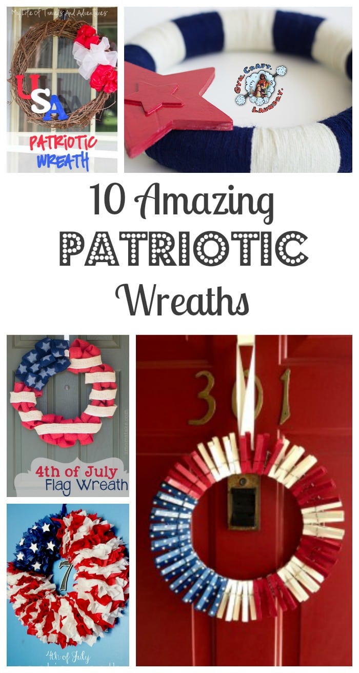 10 DIY Patriotic Wreaths