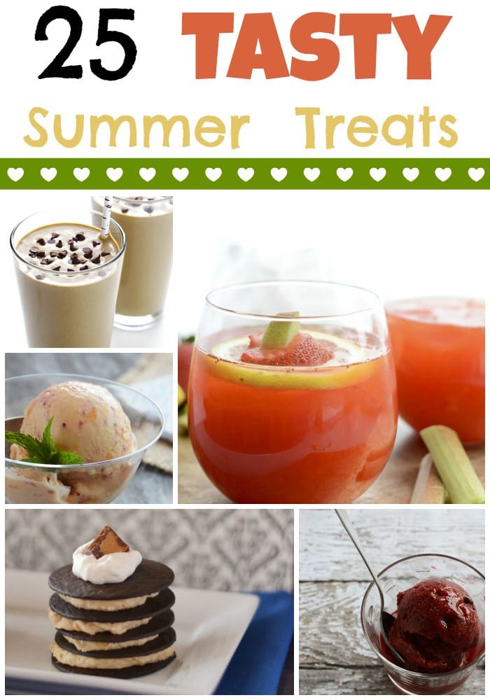 25 healthy Summer dessert treats for the whole family!  Try a recipe when you are craving a little snack but trying to stay healthy.  