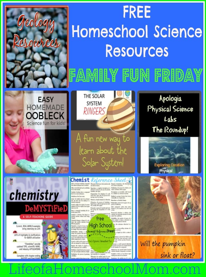 Free Homeschool Science Resources at Family Fun Friday