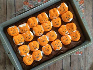 jack o lantern brownies