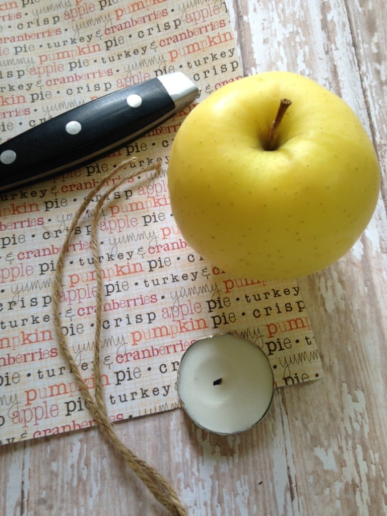 DIY Apple Votive Holder 