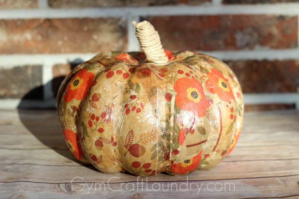 Decoupage Harvest Pumpkin