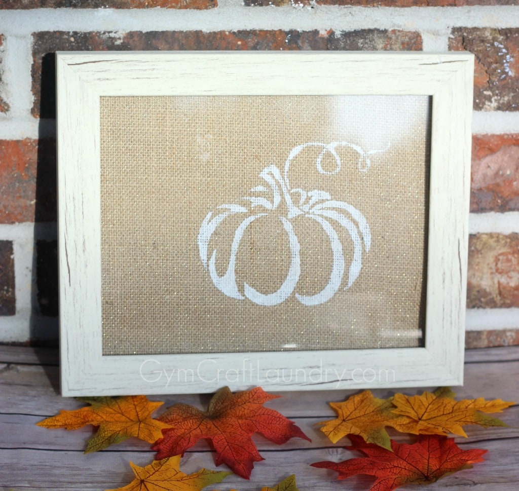 Easy to make Stenciled Burlap Wall Art