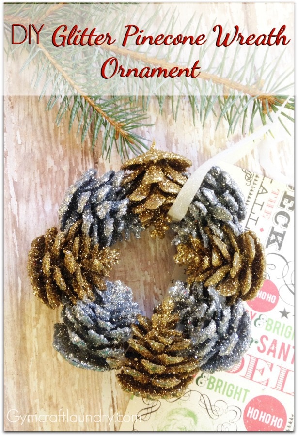 Homemade Pinecone Wreath Ornament