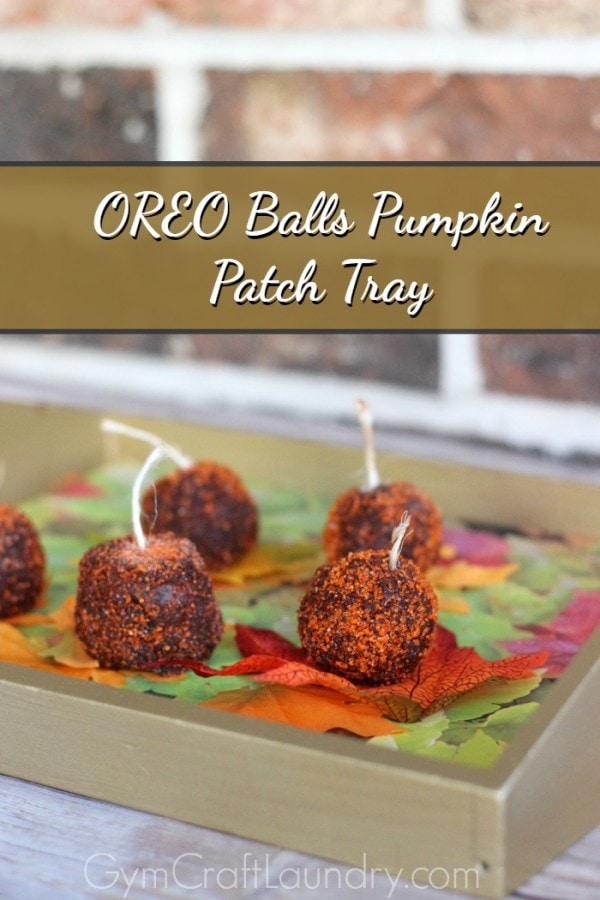 OREO Cookie Balls: Upcycled Pumpkin Patch Tray
