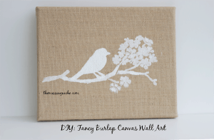 fancy country cottage burlap wall art