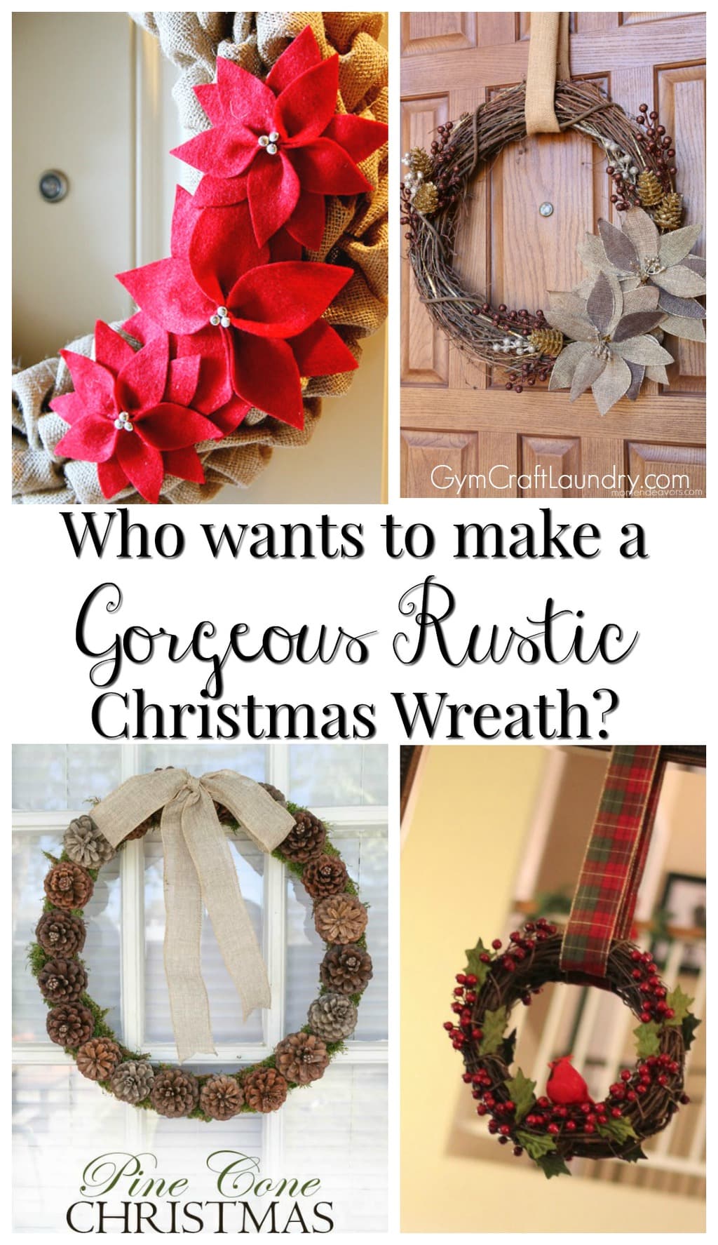 Rustic Homemade Christmas Wreaths