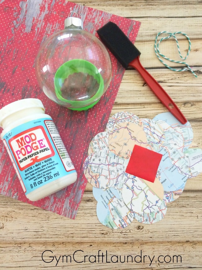 DIY Modge Podge Christmas Ornament For Kids - The Savvy Age