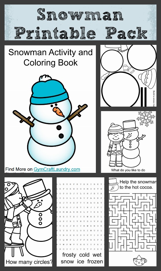Free Snowman Coloring and Printable Pack