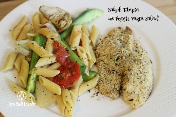 Italian Pasta Salad and easy Baked Tilapia Viva Italia