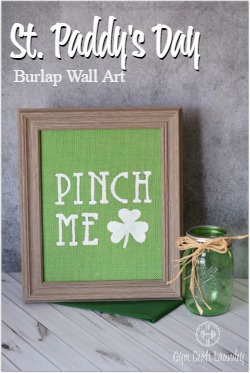 Pinch Me Burlap Art