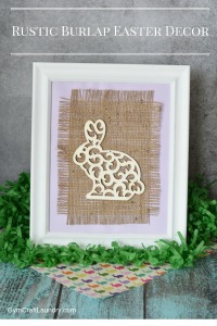 Rustic Burlap Wall Art for Easter home decor