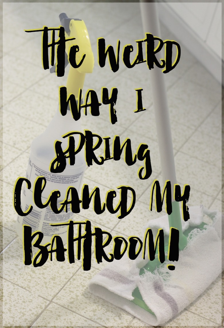 Ditch the mop and use a spray bottle and a swiffer to spring clean your bathroom.