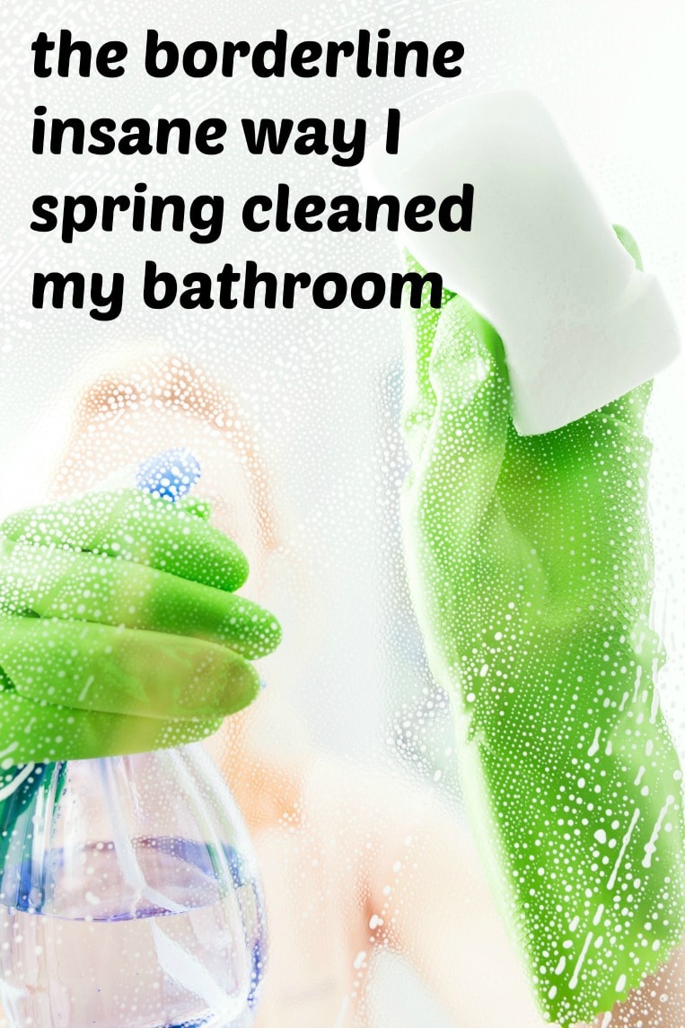 Spring cleaning the bathrooms with the kids