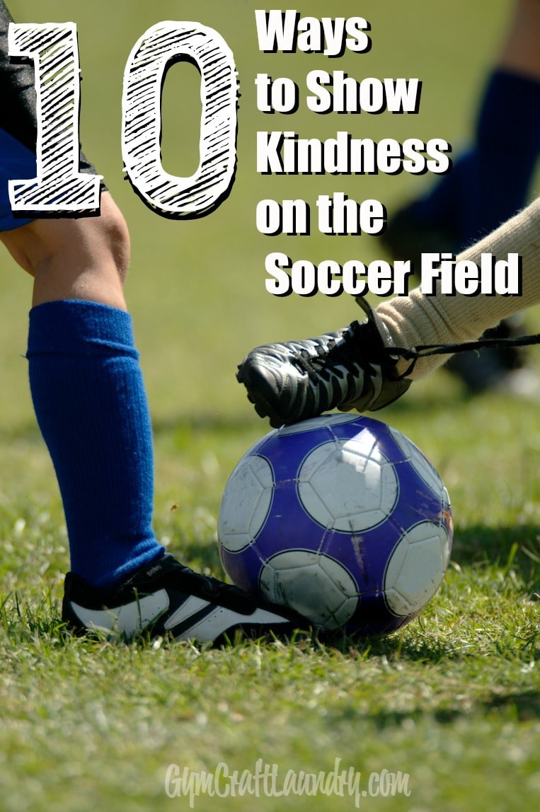 showing good sportsmanship and kindness on soccer field