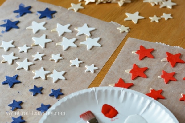Burlap Stars Red White and Blue Wreath