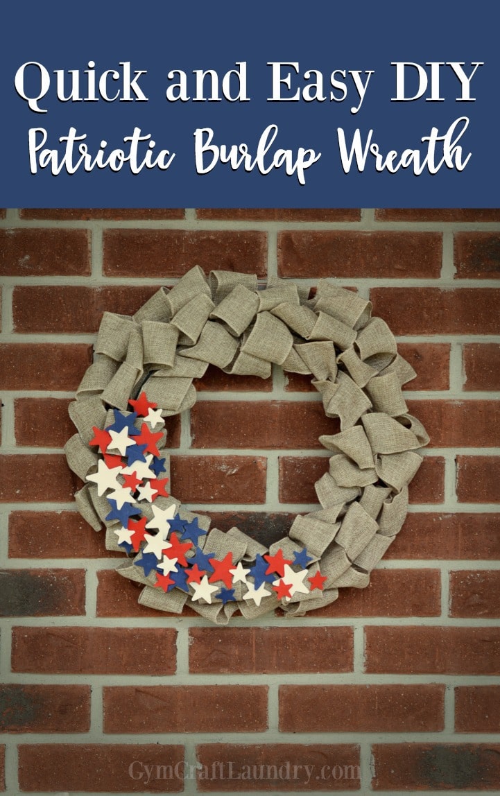 DIY Patriotic Burlap Wreath