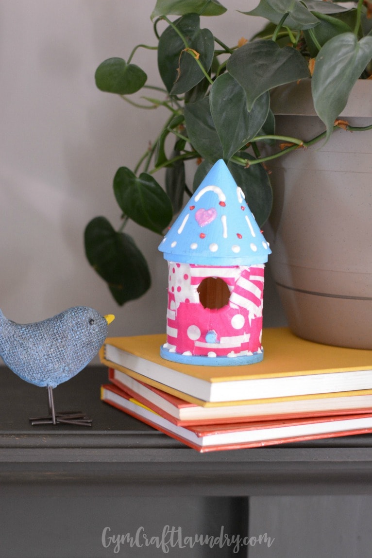 Easy Kids Craft Decoupage Birdhouse