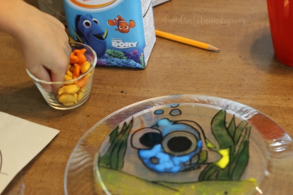 Goldfish snacks while painting