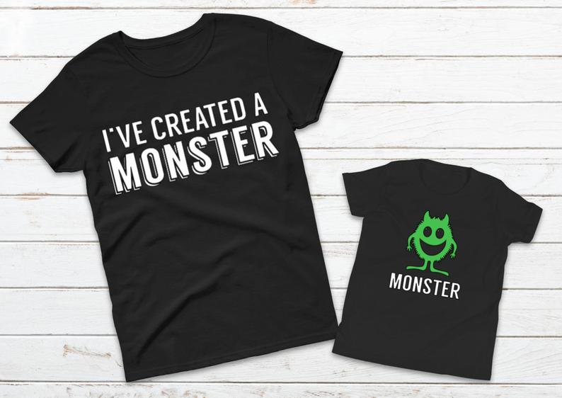 Father Son I've Created a Monster Tee