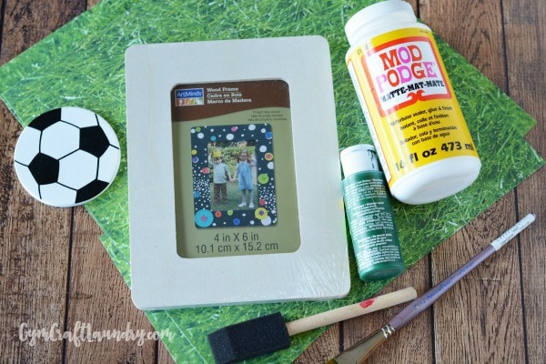 Wooden Picture Frame Project: Kids Decoupage Soccer Frame