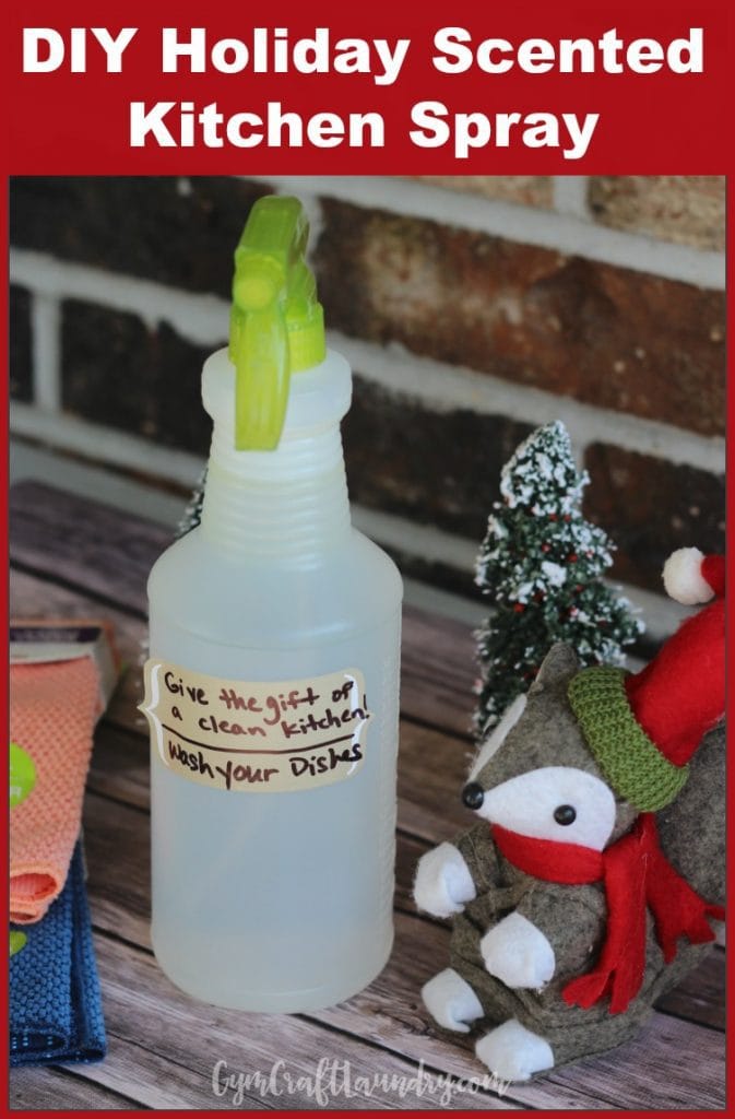 Make your own holiday scented kitchen cleaning spray 