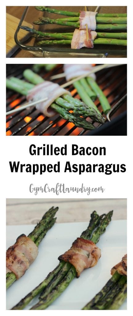 Grilled Paleo Whole 30 Bacon Wrapped Asparagus