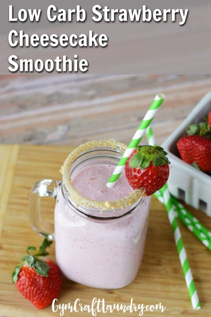 Low Carb Strawberry Cheesecake Smoothie