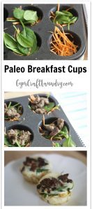 Make these turkey sausage sweet potato spinach and egg white paleo breakfast cups and freeze ahead. Easy grab and go healthy breakfast option!