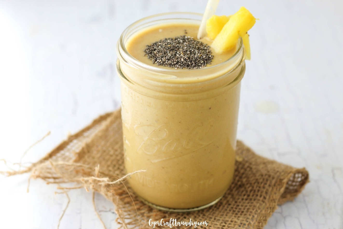 Easy Pineapple Coconut Protein Smoothie