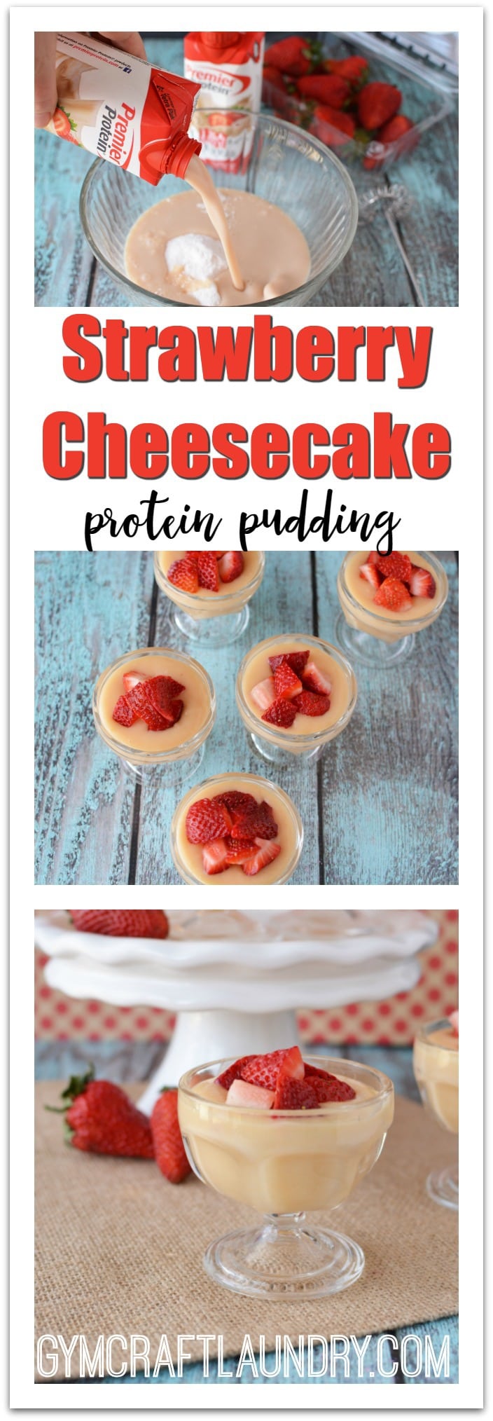 Strawberry Cheesecake Protein Pudding Cups