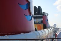 Disney Cruise ship at port on Castaway Cay