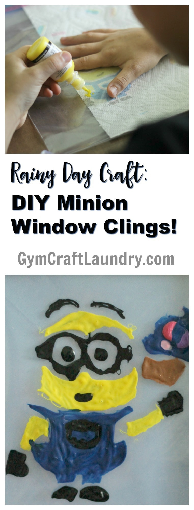 This easy rainy day craft is loads of fun. Make DIY Despicable 3 Minion Window Clings!