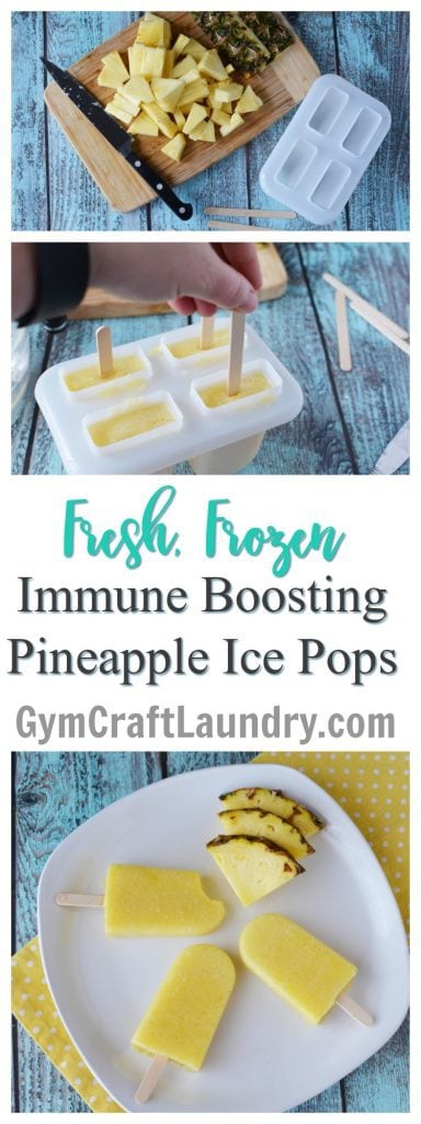 Fresh Frozen Pineapple Popsicle Immune Boosting Snacks