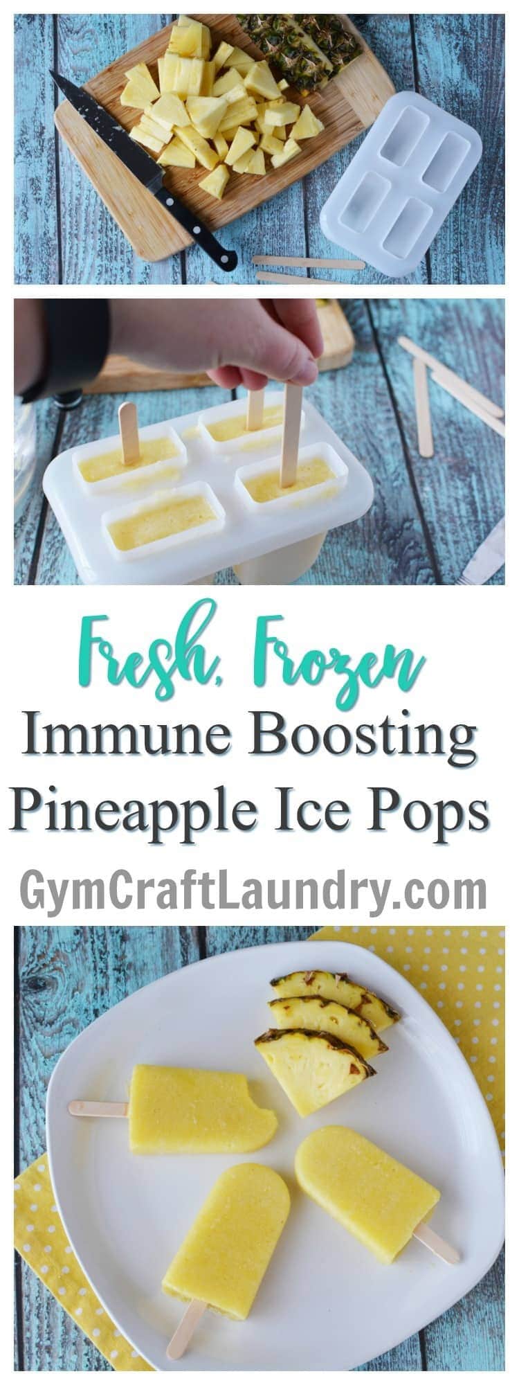 Fresh Frozen Pineapple Popsicle Immune Boosting Snacks