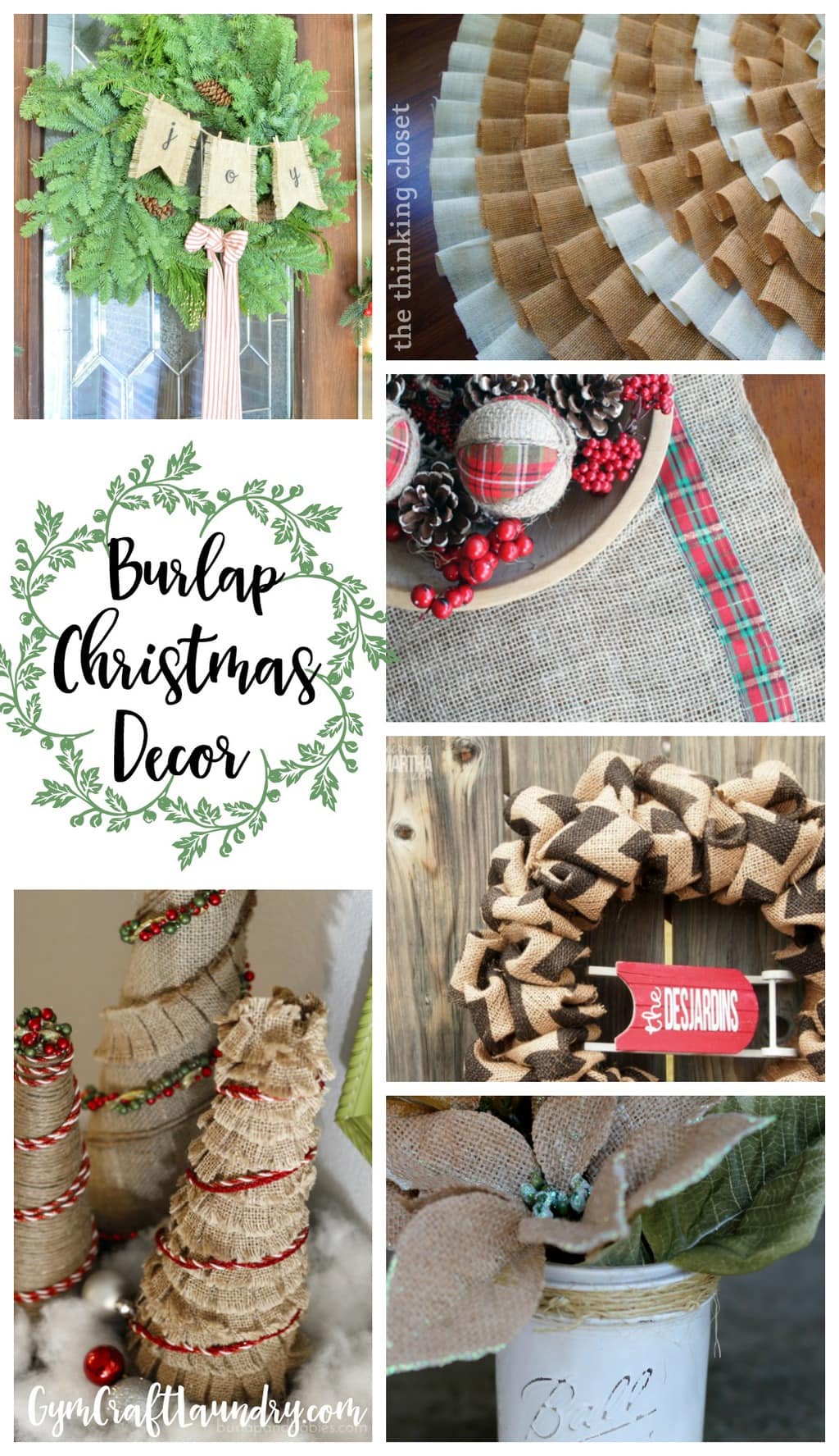 How To Make Burlap Christmas Garland - Easy DIY - Ideas for the Home