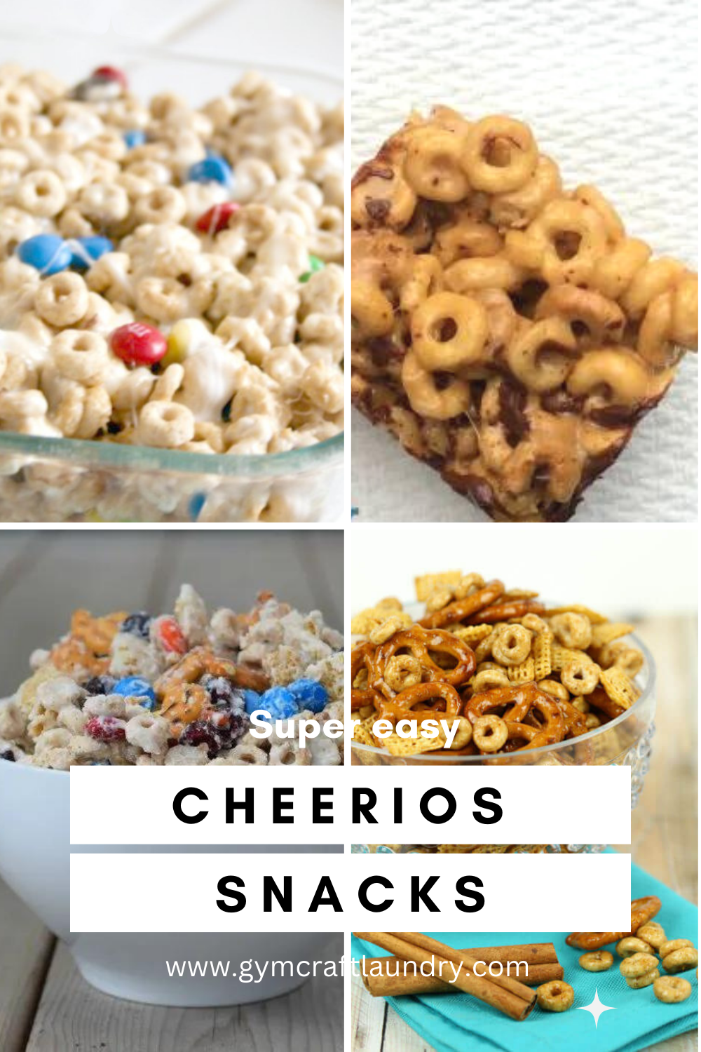 A collection of snacks and treats made with cheerios