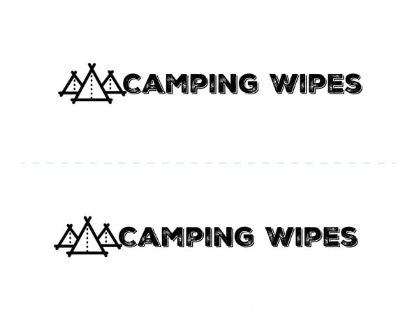 camping wipes printable
