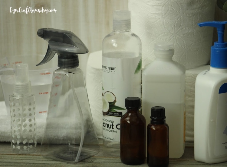 ingredients needed for Gym Craft Laundry's toilet tissue wetting spray recipe