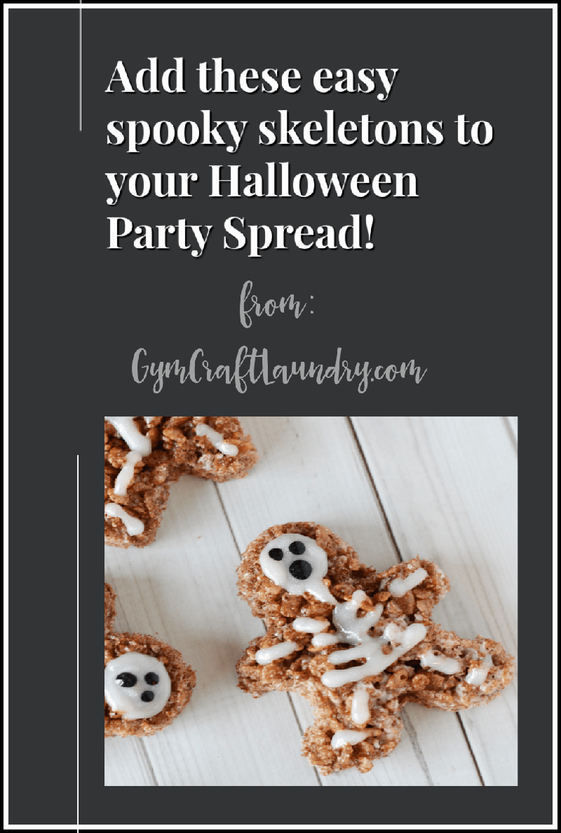 Easy Halloween Party Treats Skeleton Rice Krispies Gym Craft Laundry